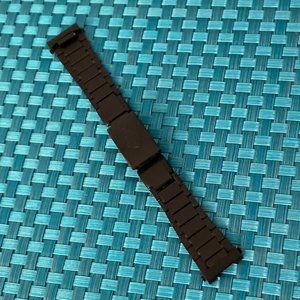 Gold Plated Black Watch Band 20mm NOS Vintage made in Germany VHTF